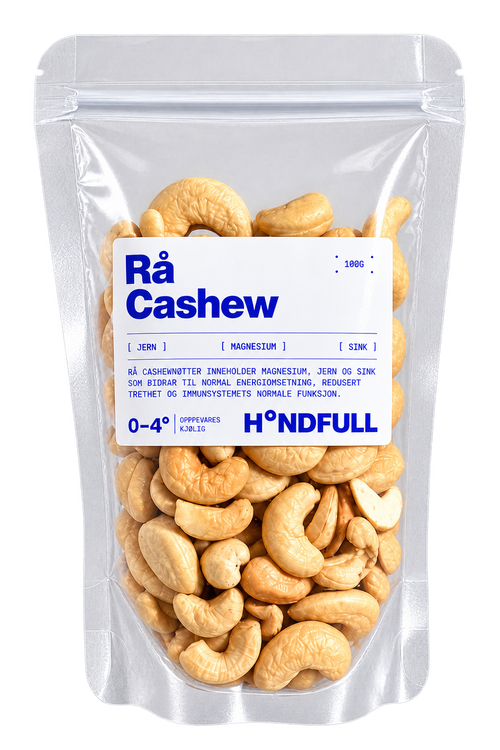 Pose med Rå Cashewnøtter fra Håndfull