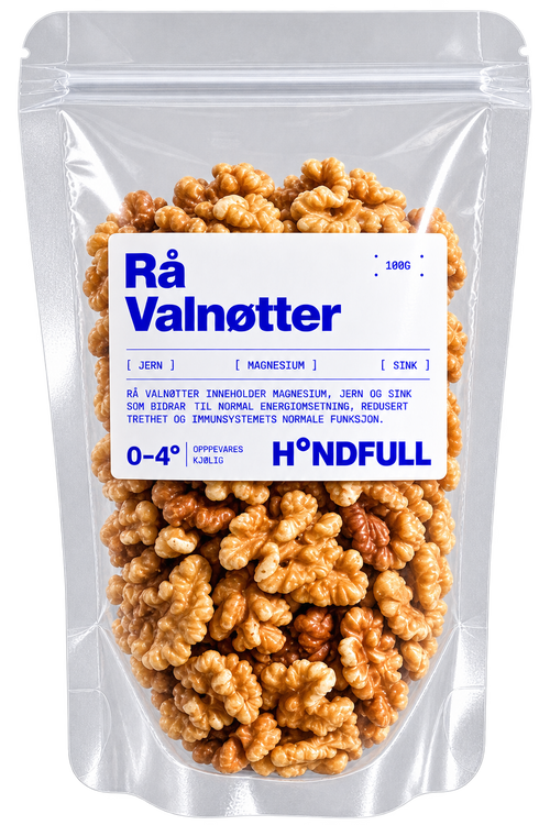 Pose med Rå Valnøtter fra Håndfull